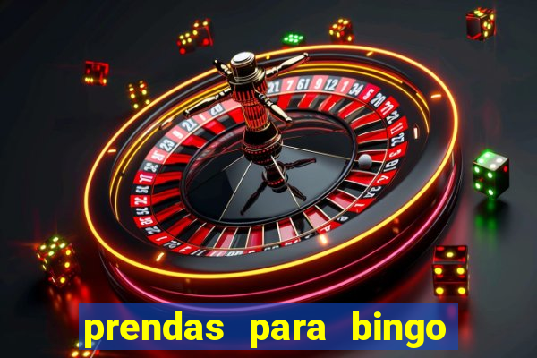 prendas para bingo de natal